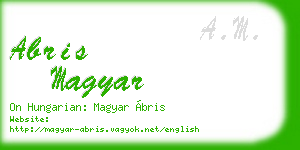 abris magyar business card